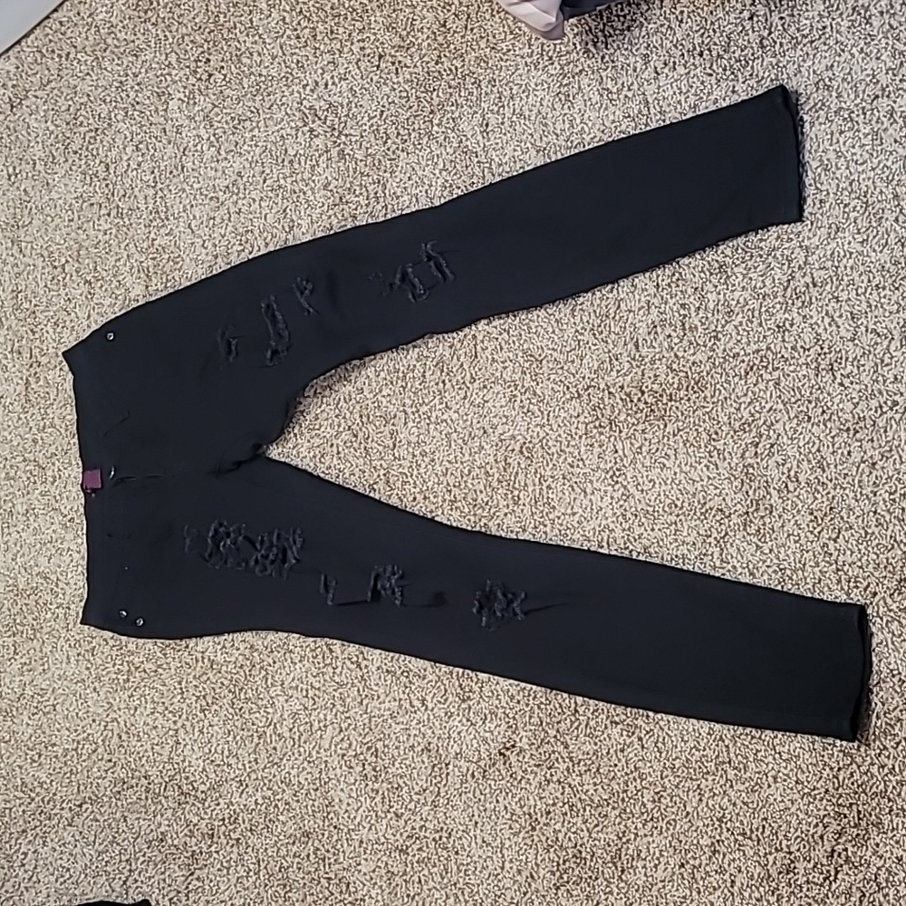 Black fringe ripped Jeans